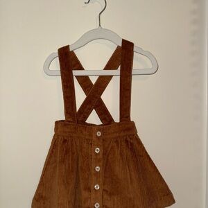 Kate Quinn Chestnut Corduroy Skirt with Straps